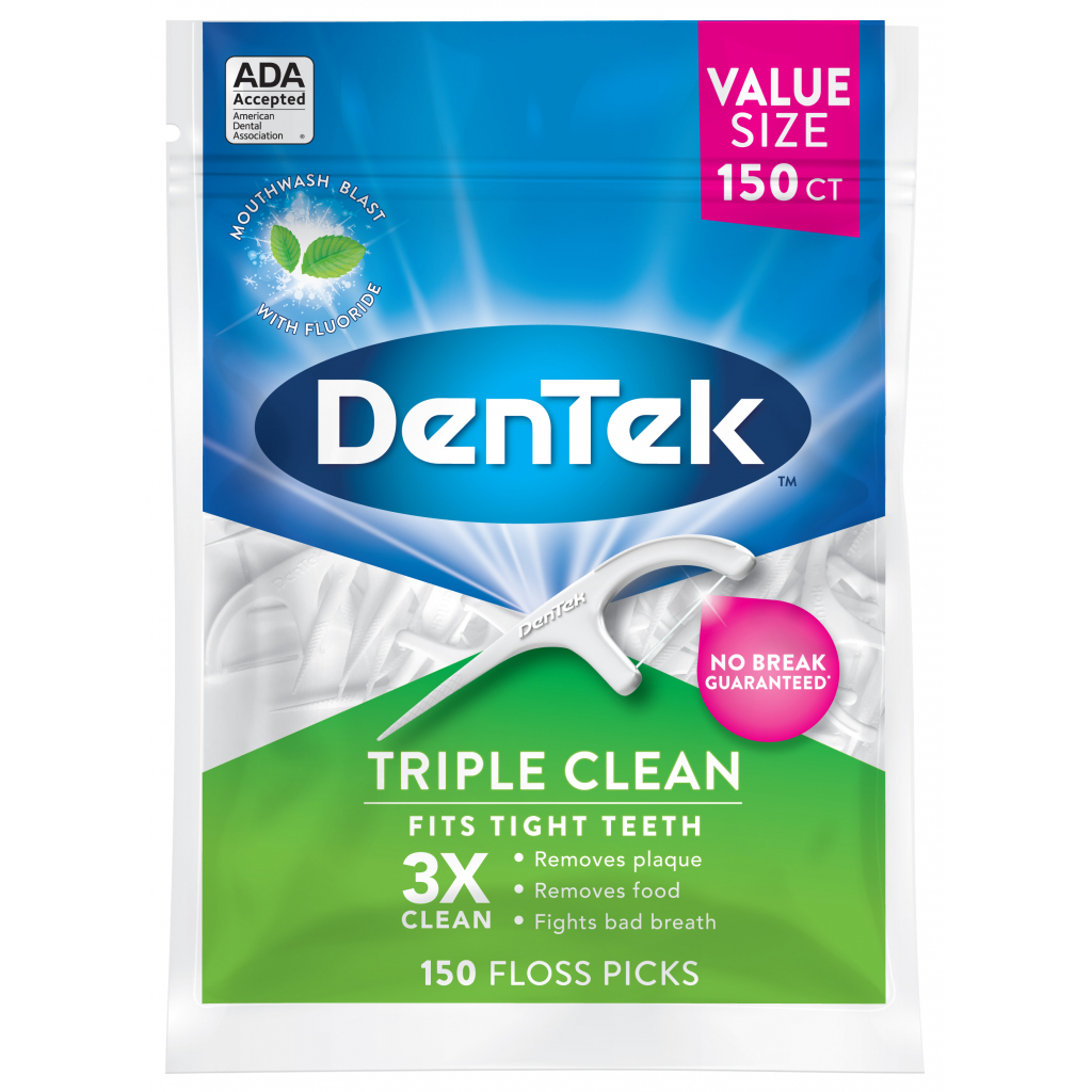 Флос-зубочистки DenTek Потрійне очищення 150 шт. (047700019055) Флос-зубочистки DenTek Потрійне очищення 150 шт. (047700019055)