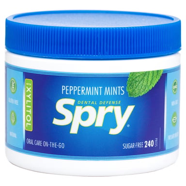 Драже з ксилітом Spry натуральні з м'ятою перцевою 240 шт. (700596000070) - фото 1