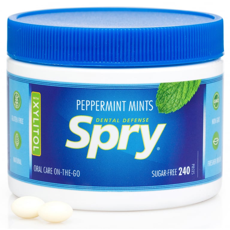 Драже з ксилітом Spry натуральні з м'ятою перцевою 240 шт. (700596000070) - фото 2