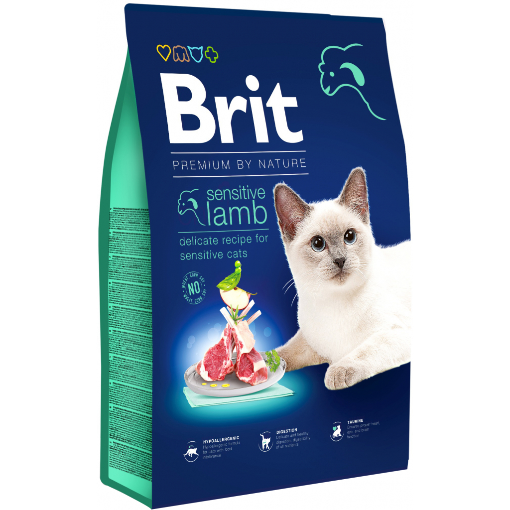 Сухий корм для кішок Brit Premium by Nature Cat Sensitive 8 кг (8595602553266) Сухий корм для кішок Brit Premium by Nature Cat Sensitive 8 кг (8595602553266)