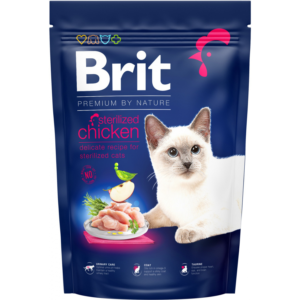 Сухий корм для кішок Brit Premium by Nature Cat Sterilised 1.5 кг (8595602553150) - фото 1