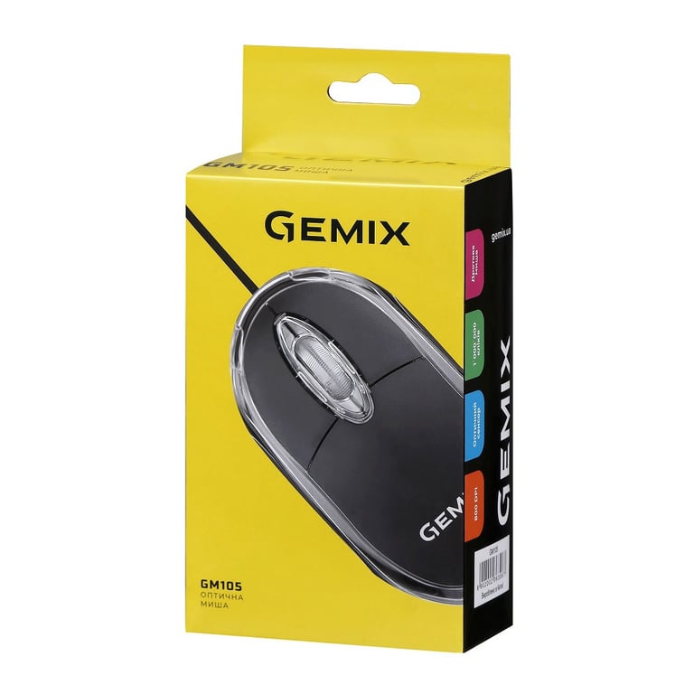 Мишка Gemix GM105 USB black (GM105Bk) - фото 8