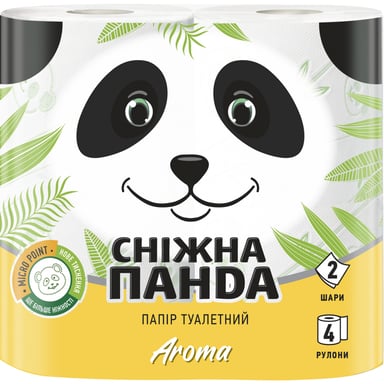 Туалетний папір Сніжна Панда Aroma 2 шари 4 рулони (4823019007695) - фото 1