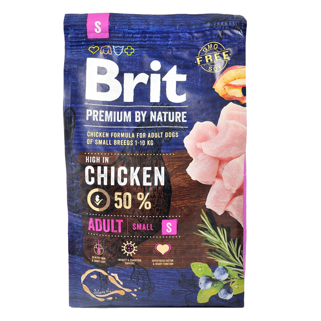 Сухий корм для собак Brit Premium Dog Adult S 3 кг (8595602526291) - фото 2 Сухий корм для собак Brit Premium Dog Adult S 3 кг (8595602526291) - фото 2