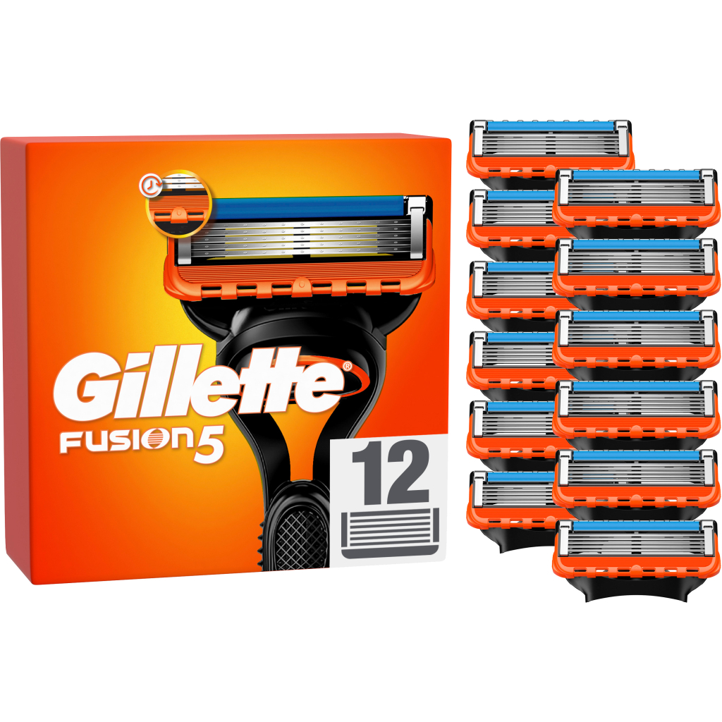 Змінні касети Gillette Fusion5 12 шт. (7702018441075) - фото 1 Змінні касети Gillette Fusion5 12 шт. (7702018441075) - фото 1