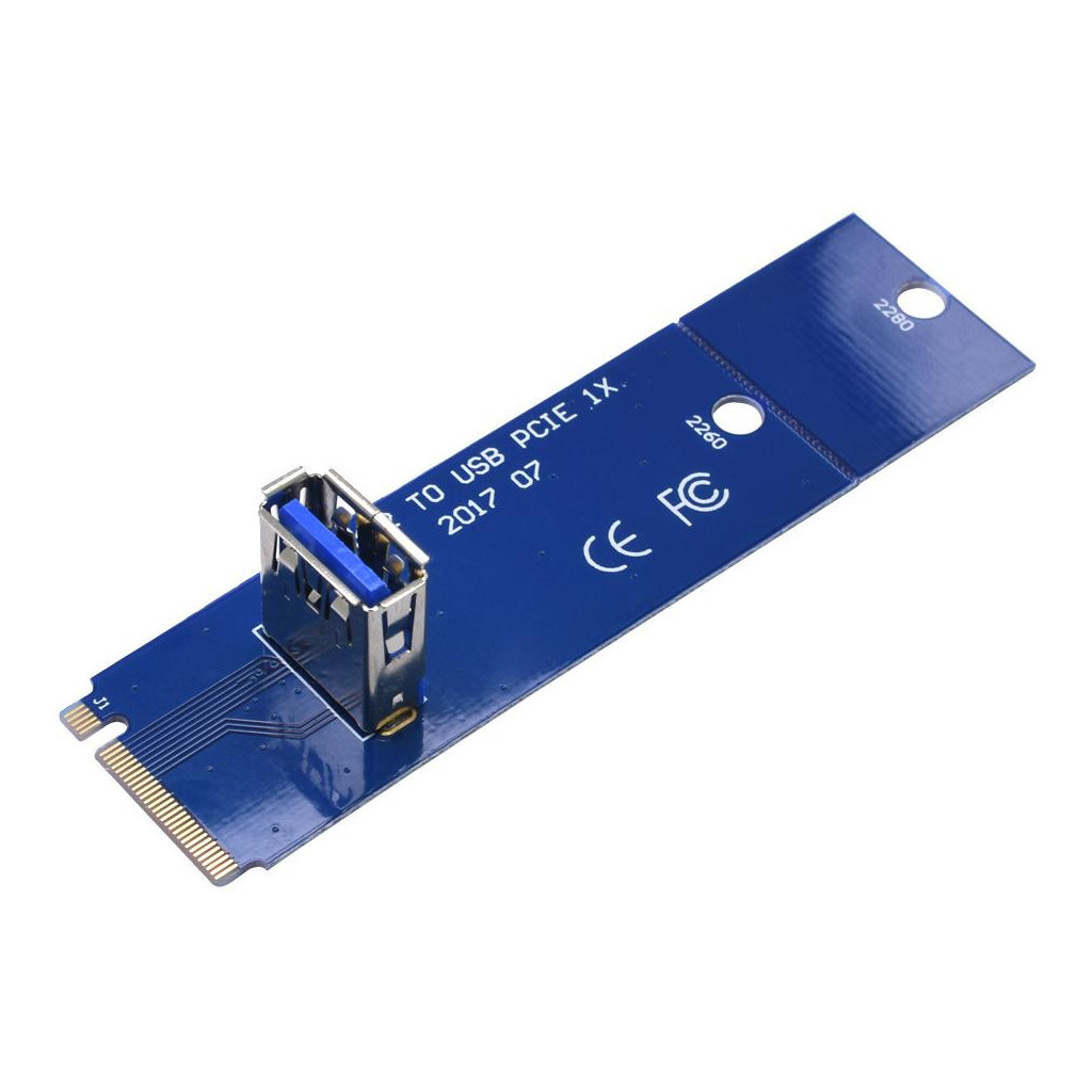 Райзер Dynamode NGFF M.2 Male to USB 3.0 Female для PCI-E 1X (RX-riser-M.2-USB3.0-PCI-E) Райзер Dynamode NGFF M.2 Male to USB 3.0 Female для PCI-E 1X (RX-riser-M.2-USB3.0-PCI-E)