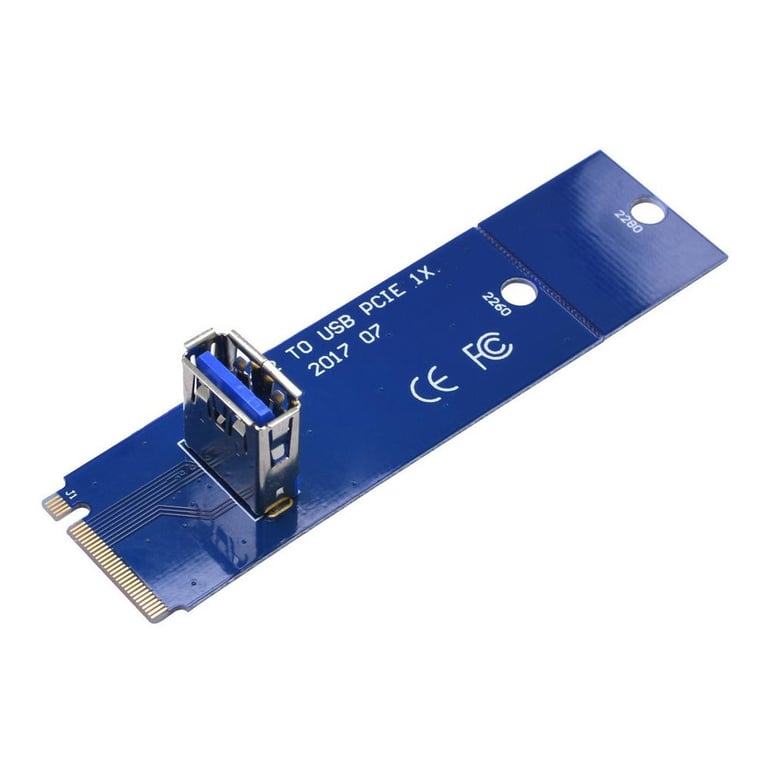 Райзер Dynamode NGFF M.2 Male to USB 3.0 Female для PCI-E 1X (RX-riser-M.2-USB3.0-PCI-E) - фото 1