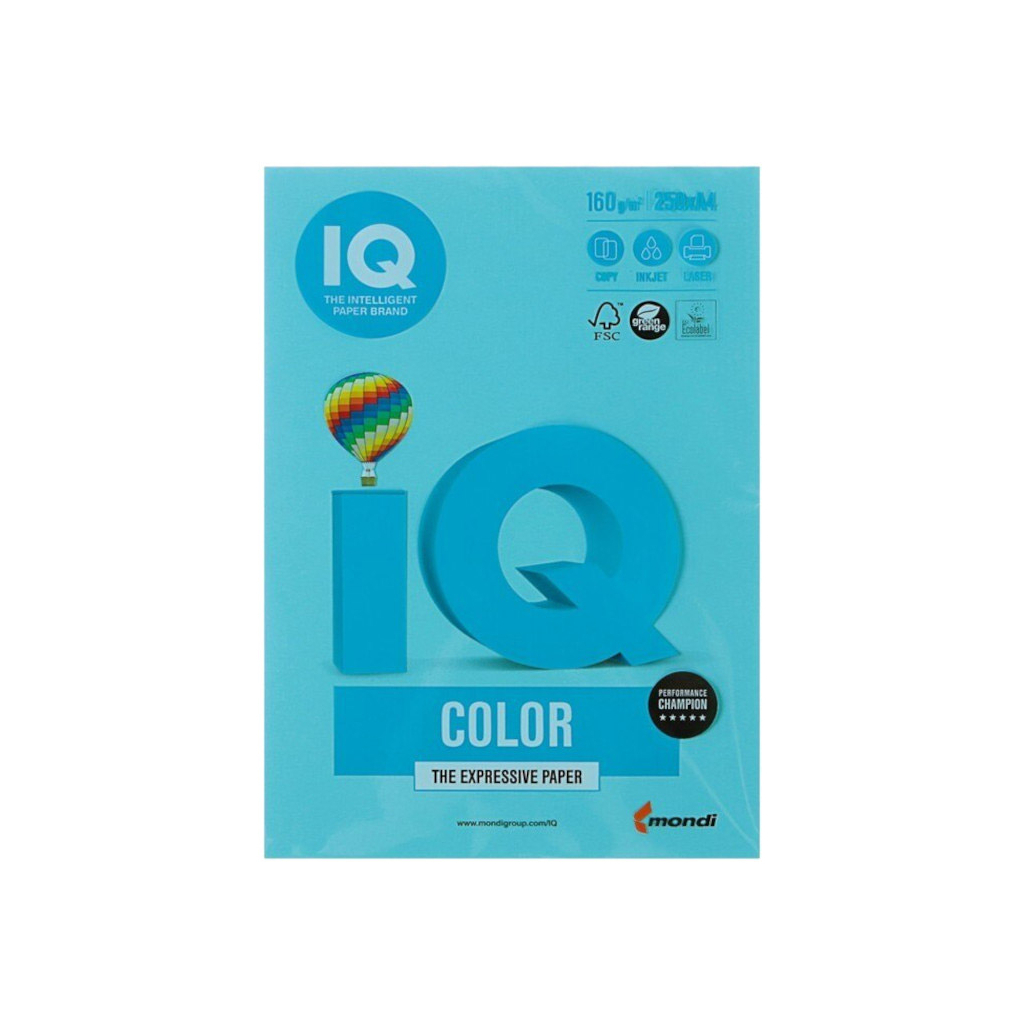 Папір Mondi IQ color А4 intensive, 160g 250sh Blue (MB30/A4/160/IQ) Папір Mondi IQ color А4 intensive, 160g 250sh Blue (MB30/A4/160/IQ)