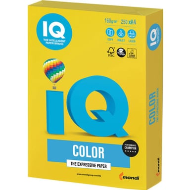 Папір IQ color А4 160g 250sh Yellow, Mustard, intensive Mondi (IG50/A4/160/IQ) - фото 1