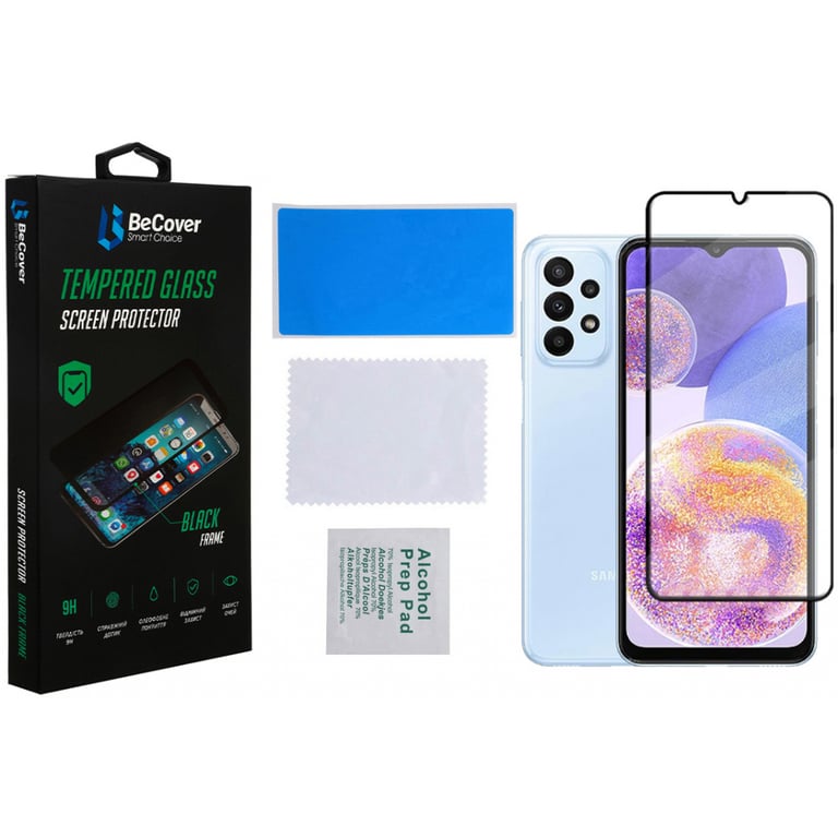 Скло захисне BeCover Samsung Galaxy A23 SM-A235 Black (707355) - фото 2