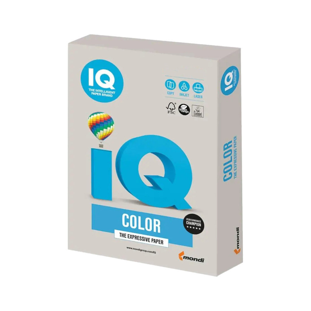 Папір Mondi IQ color А4 trend, 160g 250sh Gray (GR21/A4/160/IQ) - фото 1 Папір Mondi IQ color А4 trend, 160g 250sh Gray (GR21/A4/160/IQ) - фото 1