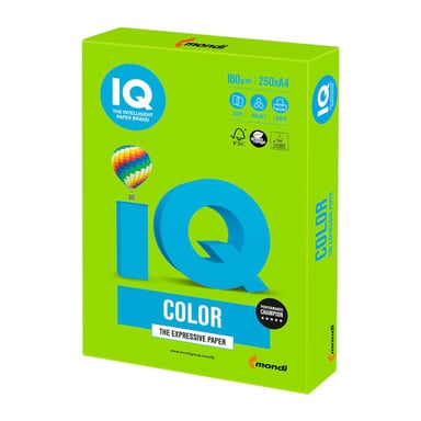 Папір Mondi IQ color А4 intensive, 160g 250sh, Bright Green (MA42/A4/160/IQ) - фото 1