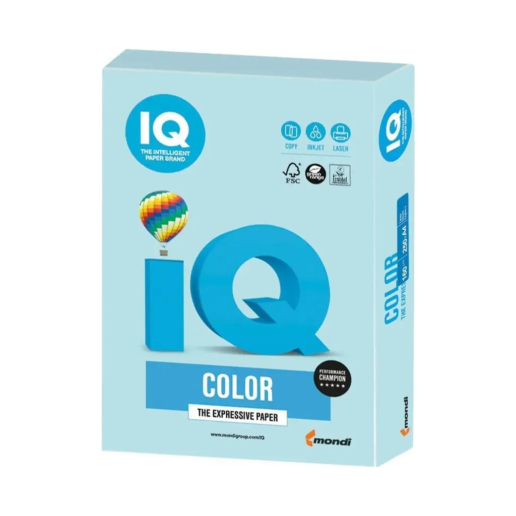 Папір Mondi IQ color А4 pastel, 80g 500sheets, Blue (MB30/A4/80/IQ) Папір Mondi IQ color А4 pastel, 80g 500sheets, Blue (MB30/A4/80/IQ)
