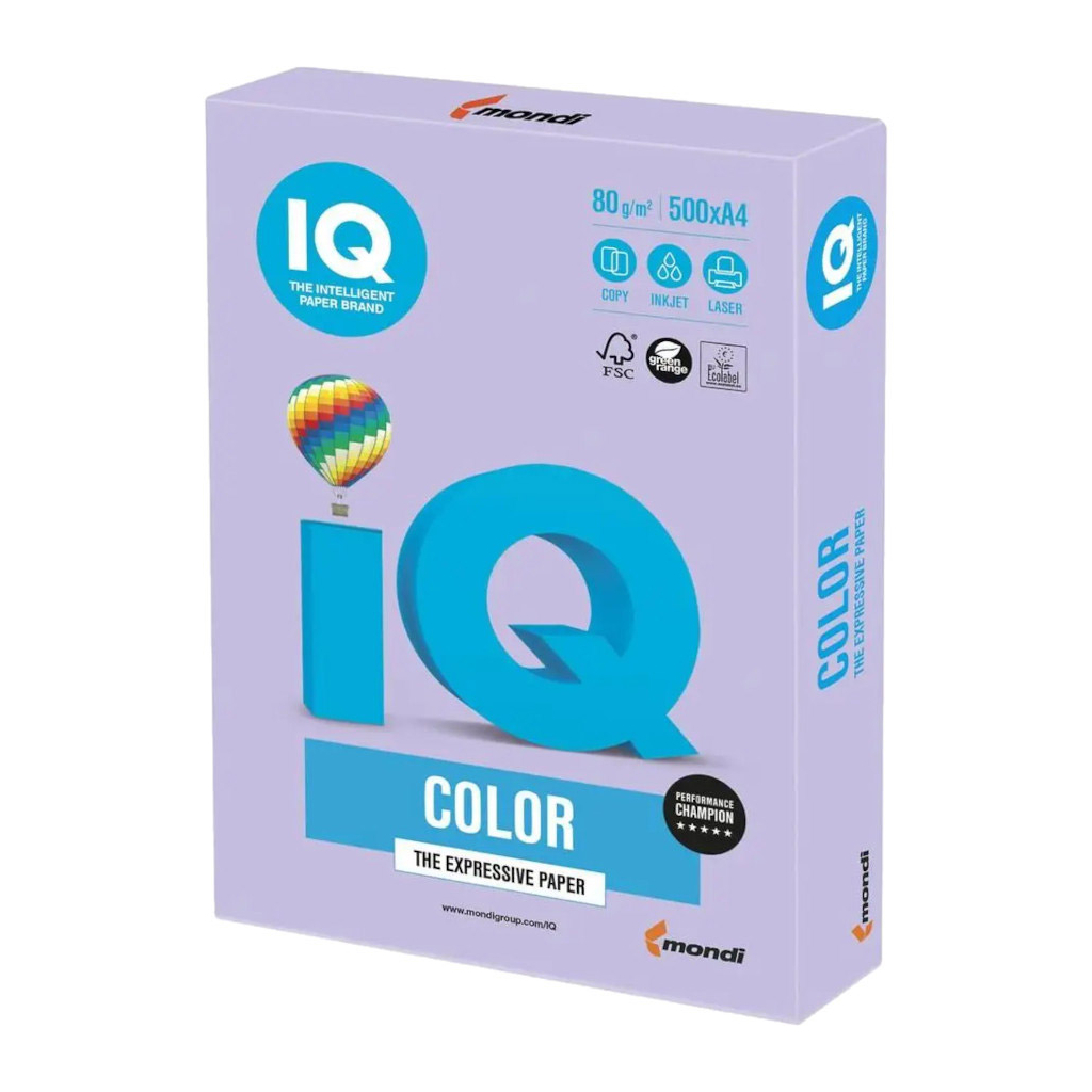 Папір Mondi IQ color А4 trend, 80g 500sheets, Pale purple (LA12/A4/80/IQ) Папір Mondi IQ color А4 trend, 80g 500sheets, Pale purple (LA12/A4/80/IQ)