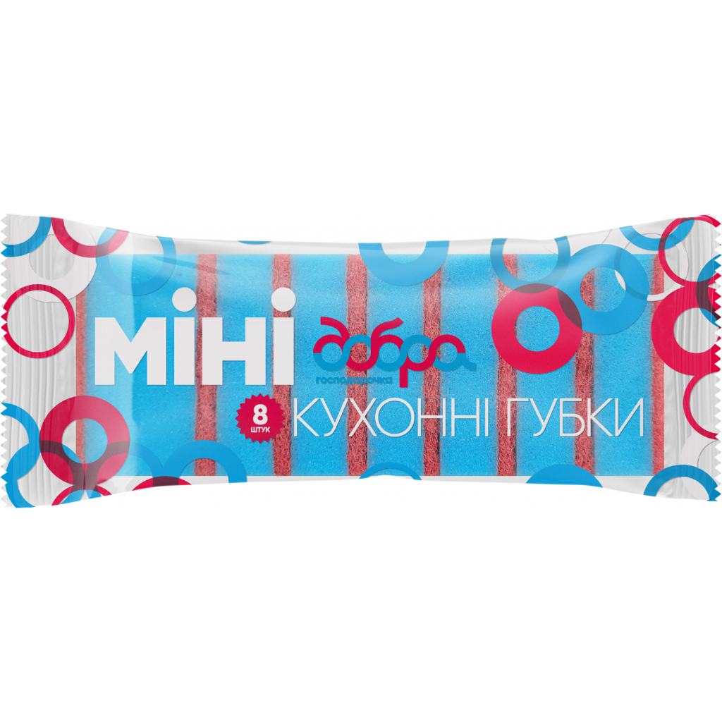 Губки кухонні Добра Господарочка Міні 8 шт. (4820086522397) - фото 1 Губки кухонні Добра Господарочка Міні 8 шт. (4820086522397) - фото 1