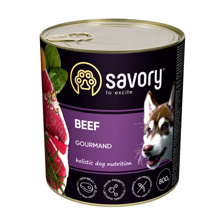 Консерви для собак Savory Dog Gourmand яловичина 800 г (4820232630440) - фото 1