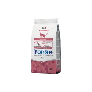 Сухий корм для кішок Monge Cat Sterilised з яловичиною 1.5 кг (8009470005524)