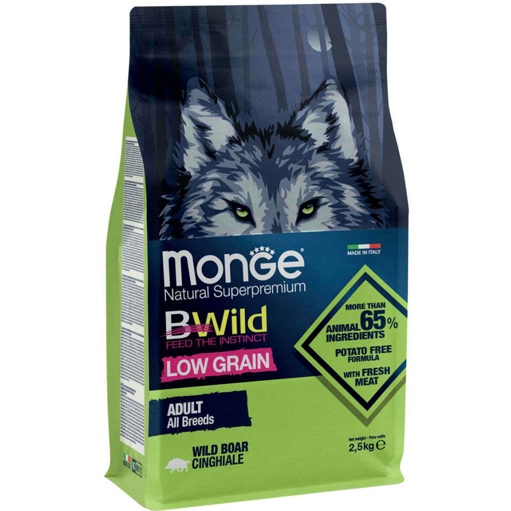 Сухий корм для собак Monge Dog Bwild Low Grain дикий кабан 2.5 кг (8009470011990) Сухий корм для собак Monge Dog Bwild Low Grain дикий кабан 2.5 кг (8009470011990)