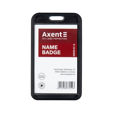 Бейдж Axent чохол SoftTouch матовий, 54х85мм ,чорний (4550V-01-A) - фото 1