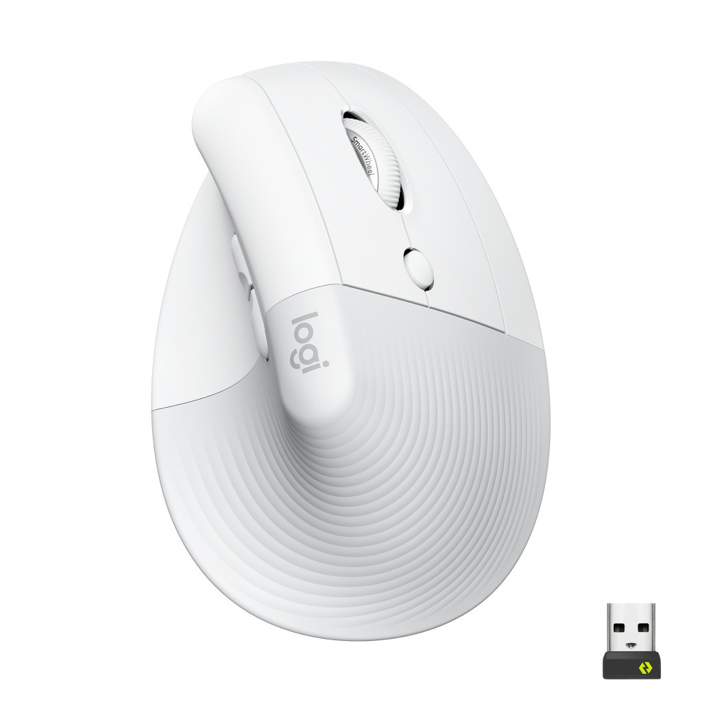 Мишка Logitech Lift Vertical Ergonomic Wireless/Bluetooth White (910-006475) - фото 1