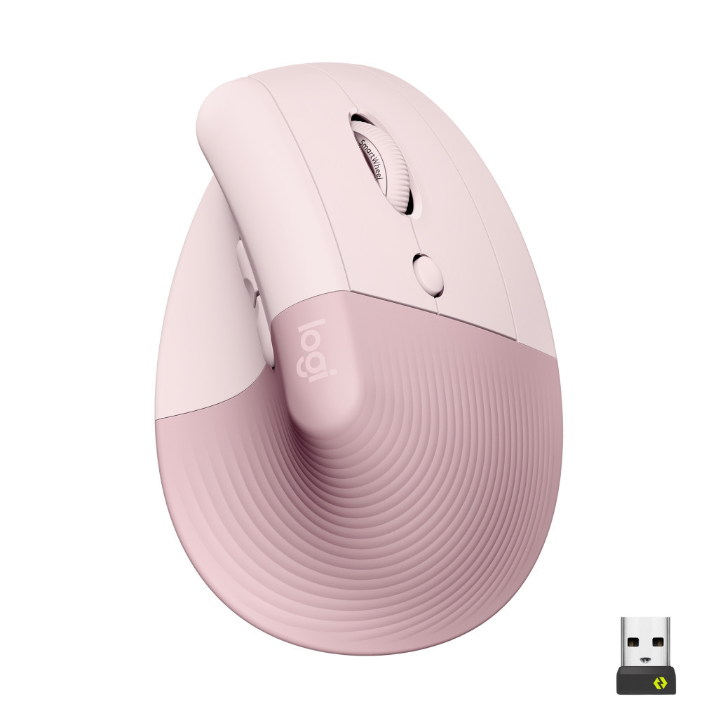 Мишка Logitech Lift Vertical Ergonomic Wireless/Bluetooth Rose (910-006478) - фото 1