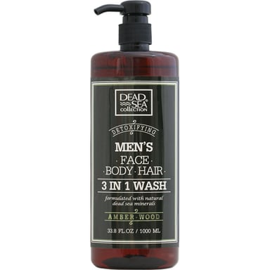 Гель для душу Dead Sea Collection Amber Wood чоловічий 3 в 1 для тіла, волосся й обличчя 1000 мл (7290102256976) - фото 1