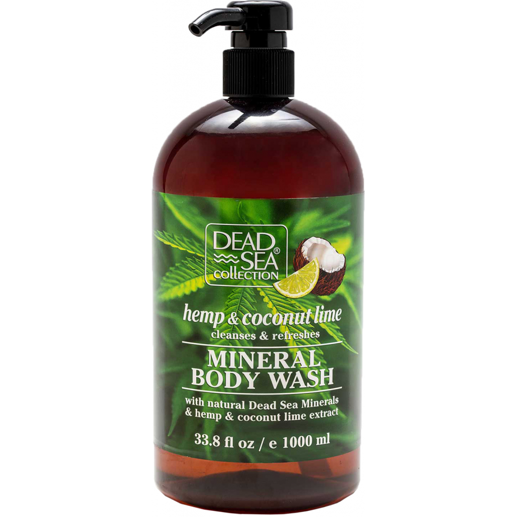 Гель для душу Dead Sea Collection з екстрактами конопель, кокоса та лайма 1000 мл (7290102251674) - фото 1