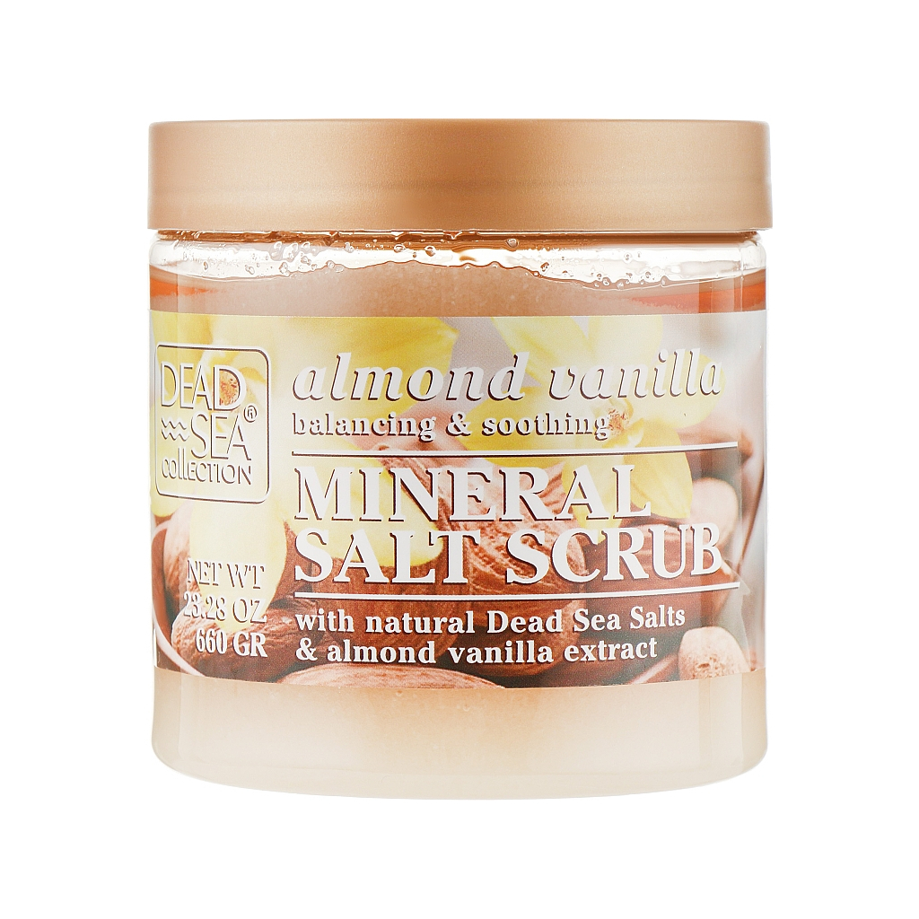 Скраб для тіла Dead Sea Collection з мінералами Мертвого моря, олією мигдалю і ванілі 660 г (830668009677) - фото 1 Скраб для тіла Dead Sea Collection з мінералами Мертвого моря, олією мигдалю і ванілі 660 г (830668009677) - фото 1
