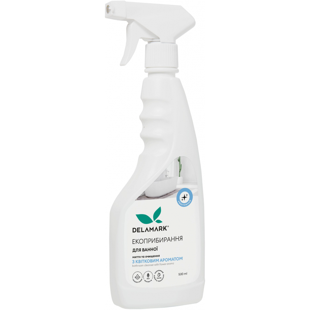 Спрей для чищення ванн DeLaMark з квітковим ароматом 500 мл (4820152331847) Спрей для чищення ванн DeLaMark з квітковим ароматом 500 мл (4820152331847)