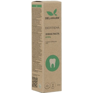 Зубна паста DeLaMark з ароматом м%27яти 80 мл (4820152332004)