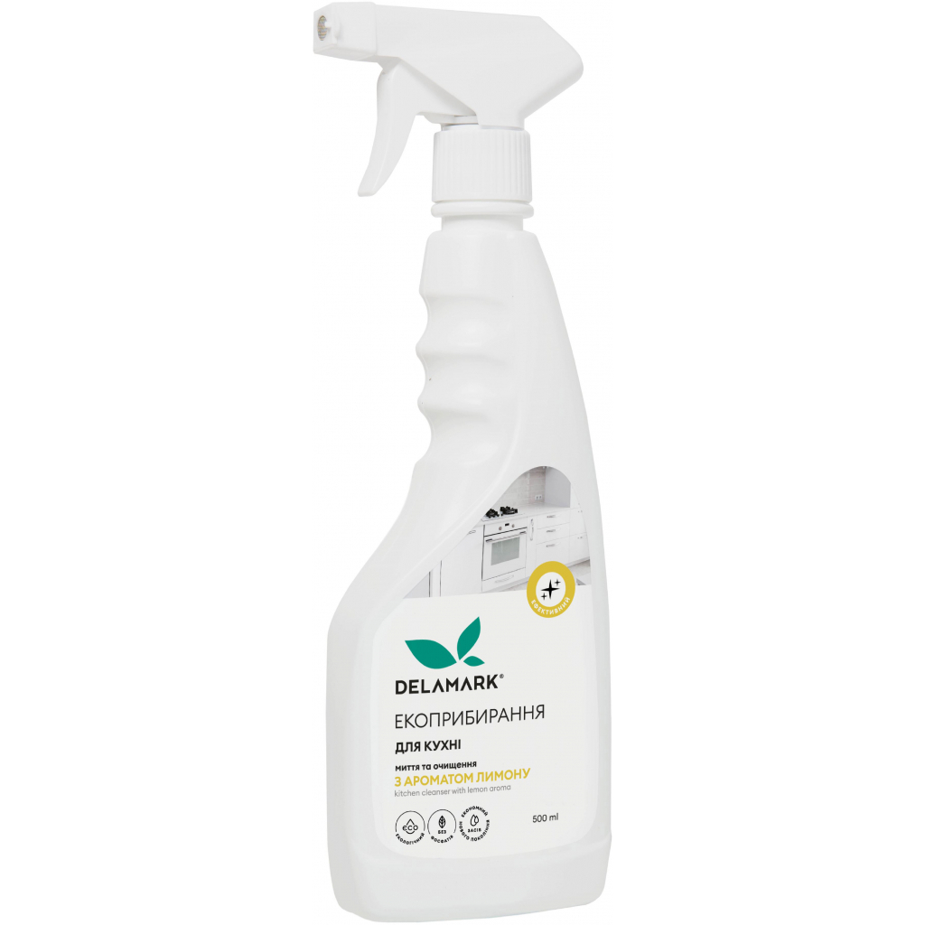 Спрей для чищення кухні DeLaMark з ароматом лимону 500 мл (4820152330673) Спрей для чищення кухні DeLaMark з ароматом лимону 500 мл (4820152330673)