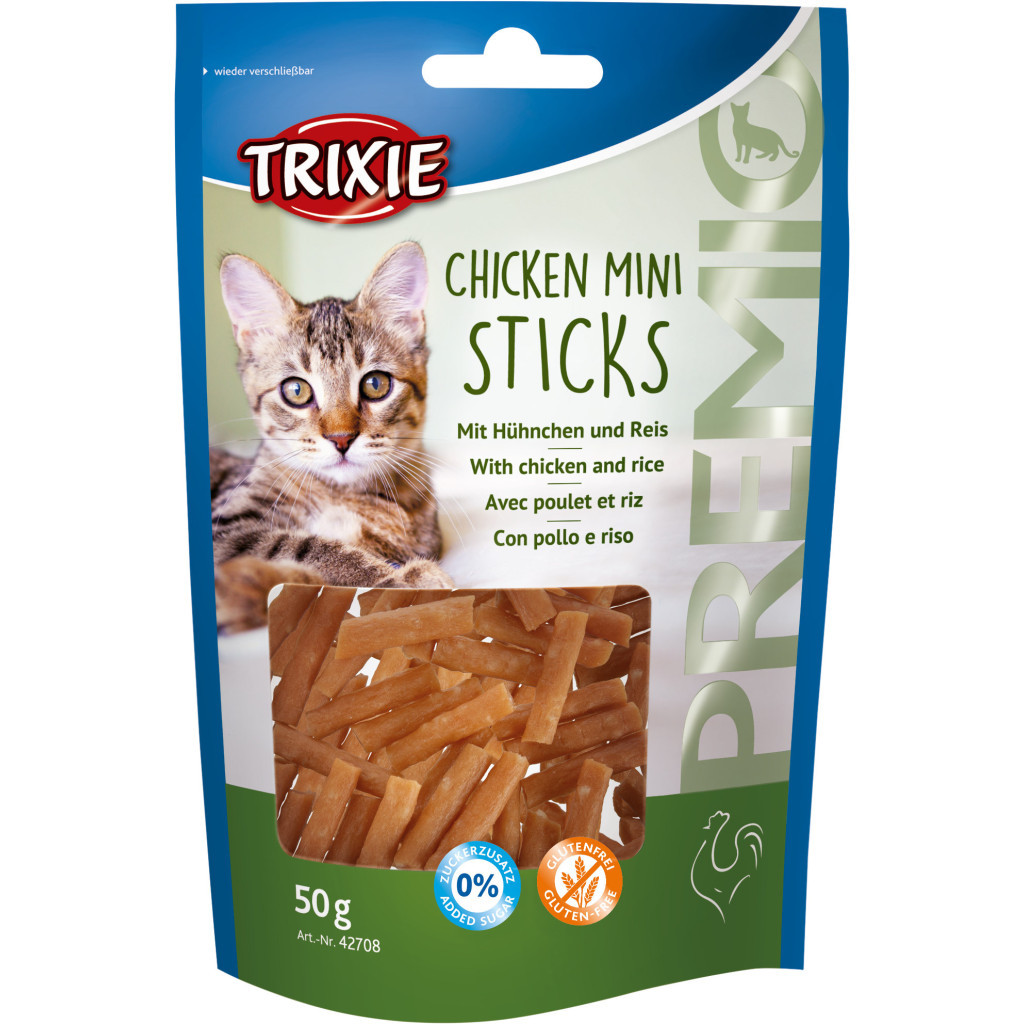 Ласощі для котів Trixie Premio Mini Sticks курка/рис 50 г (4011905427089) - фото 1