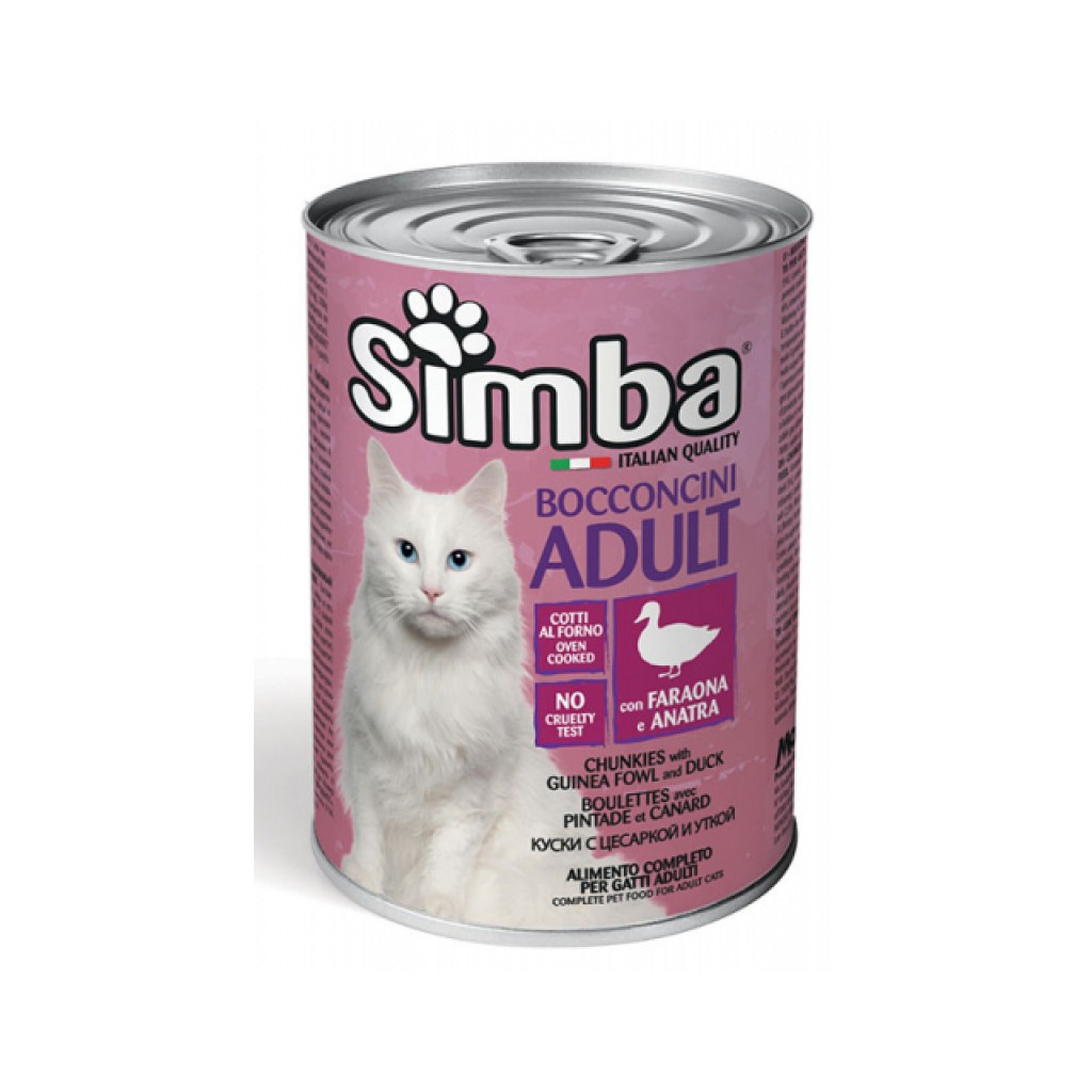 Консерви для котів Simba Cat Wet цесарка з качкою 415 г (8009470009515) - головне фото