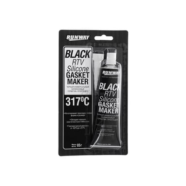 Герметик автомобільний Runway Black RTV Silicone 85 г (RW8501) - фото 1