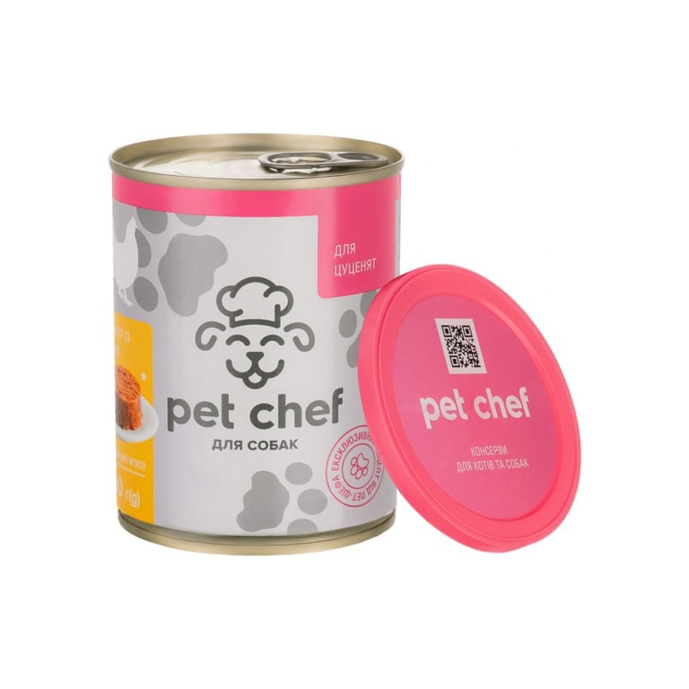 Консерви для собак Pet Chef паштет з куркою для цуценят 360 г (4820255190372) - фото 2
