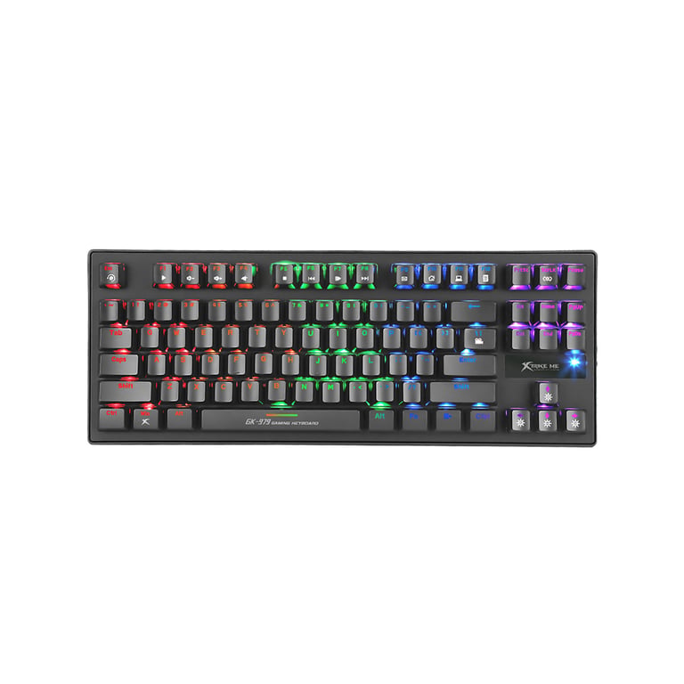 Клавіатура Xtrike ME GK-979 5 colors-LED Mechanical Red Switch USB Black (GK-979) - фото 1