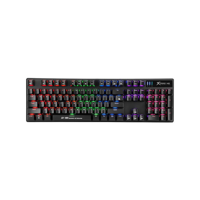 Клавіатура Xtrike ME GK-980 6 colors-LED Mechanical Red Switch USB Black (GK-980) - фото 1