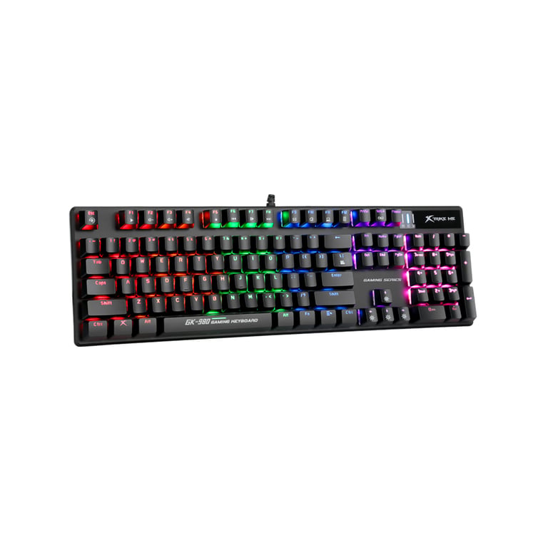 Клавіатура Xtrike ME GK-980 6 colors-LED Mechanical Red Switch USB Black (GK-980) - фото 3