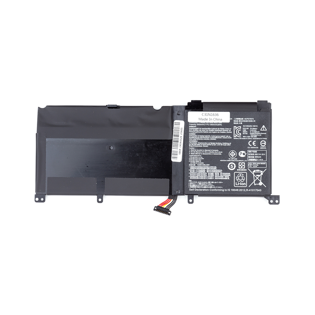 Акумулятор до ноутбука ASUS ROG G501VW (C41N1524) 15.2V 3950mAh PowerPlant (NB431472) - фото 1
