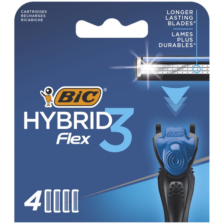 Змінні касети Bic Flex 3 Hybrid 4 шт. (3086123480926) - фото 1