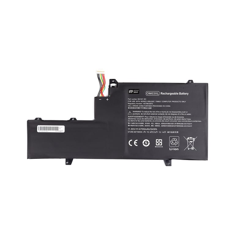 Акумулятор до ноутбука PowerPlant HP EliteBook X360 (OM03XL) 11.55V 4700mAh (NB461653)