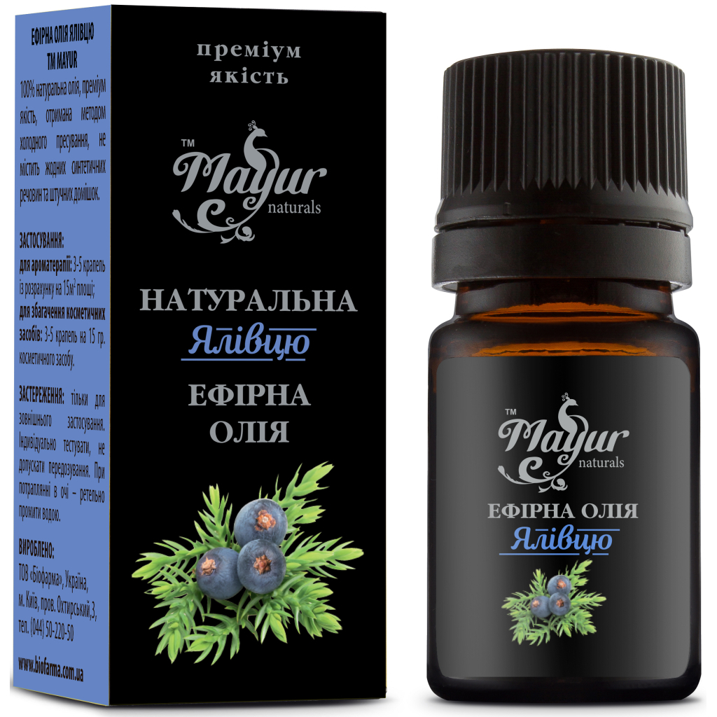 Ефірна олія Mayur Ялівцю 5 мл (4820230951837) - фото 1 Ефірна олія Mayur Ялівцю 5 мл (4820230951837) - фото 1