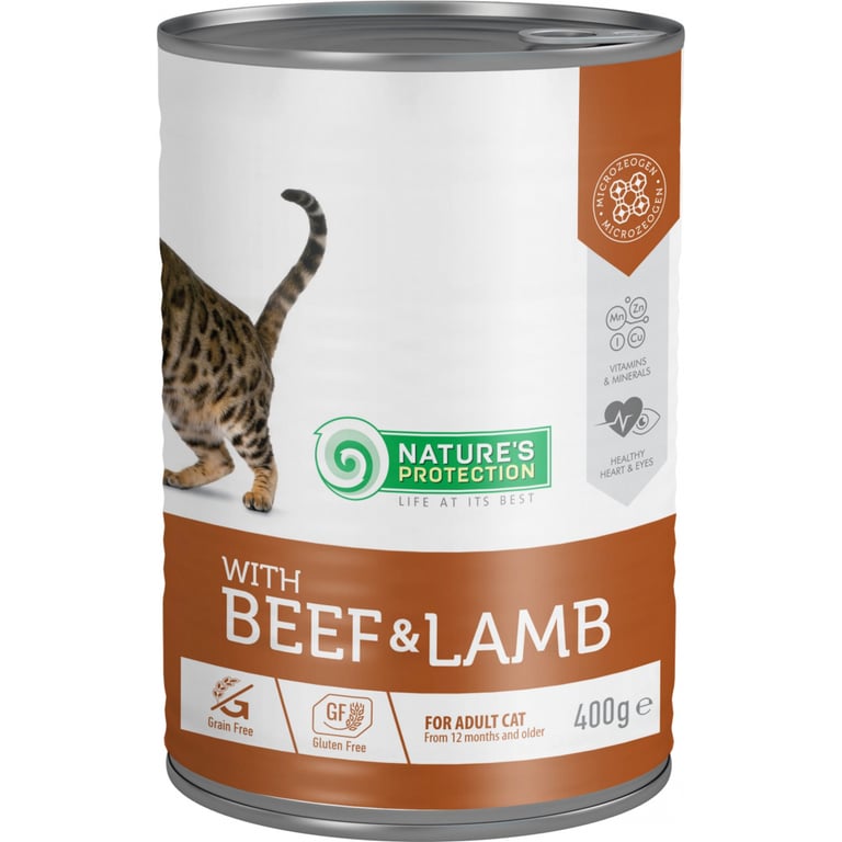 Консерви для котів Nature’s Protection Adult With Beef & Lamb 400 г (KIK45607)