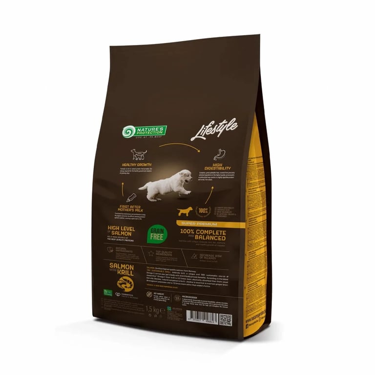 Сухий корм для собак Nature's Protection Lifestyle Grain Free Salmon Starter For Puppies 1.5 кг (NPLS45682) - фото 2