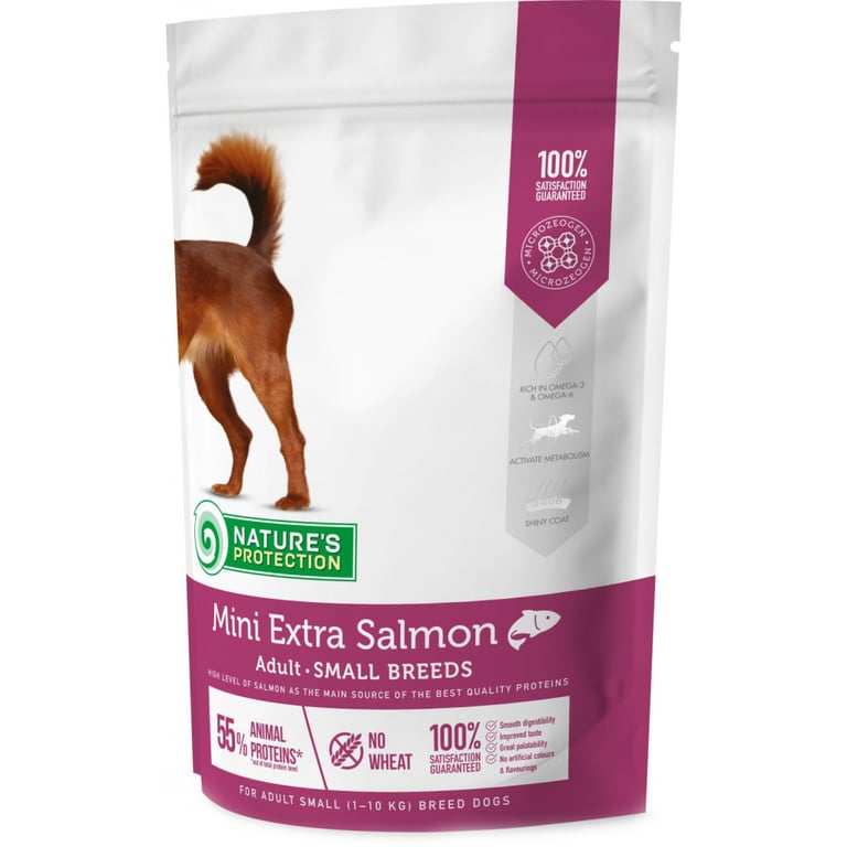 Сухий корм для собак Nature’s Protection Mini extra Salmon Adult Small breeds 500 г (NPS45736)