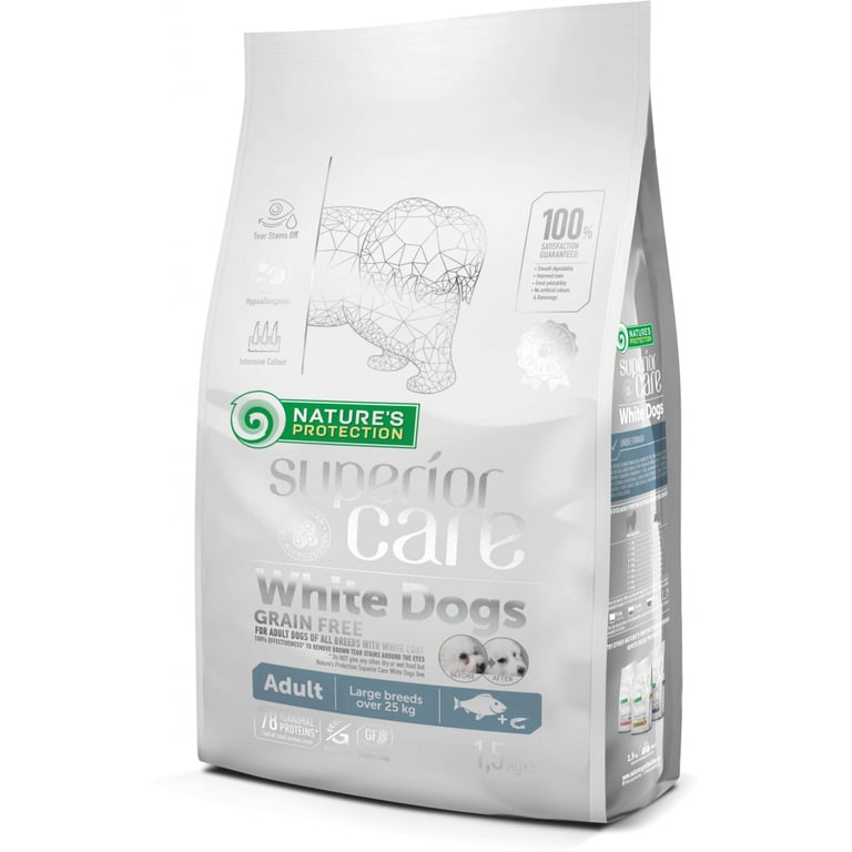 Сухий корм для собак Nature’s Protection NP Superior Care White Dogs Grain Free White Fish Adult Larg (NPSC46338)