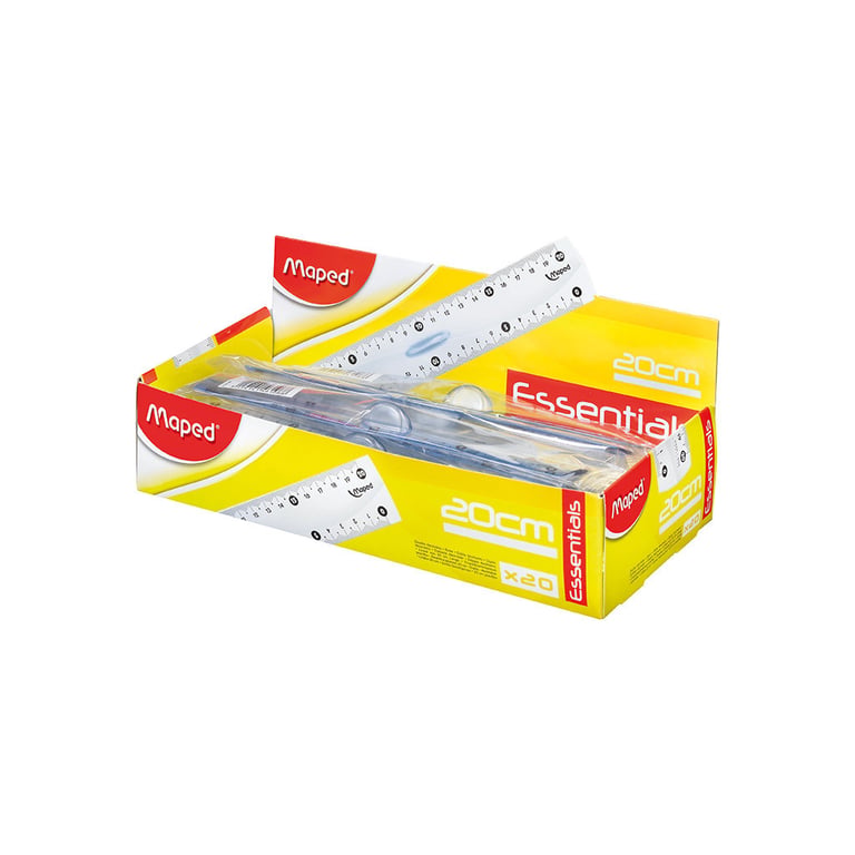 Лінійка Maped пластикова ESSENTIALS, 20см, двостороння шкала, прозорий (MP.146108) - фото 2