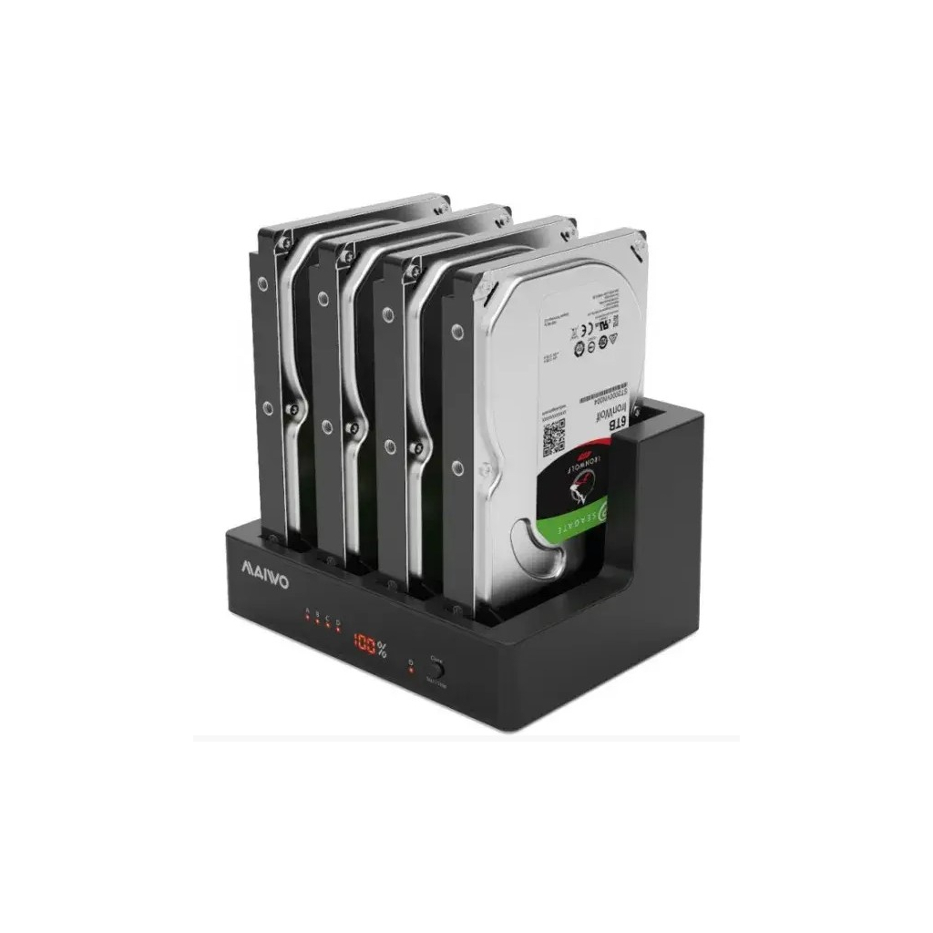 Док-станція для накопичувачів Maiwo 4*HDD 2,5"/3,5" SATA/SSD USB3.0 (K3094A) - фото 1 Док-станція для накопичувачів Maiwo 4*HDD 2,5"/3,5" SATA/SSD USB3.0 (K3094A) - фото 1