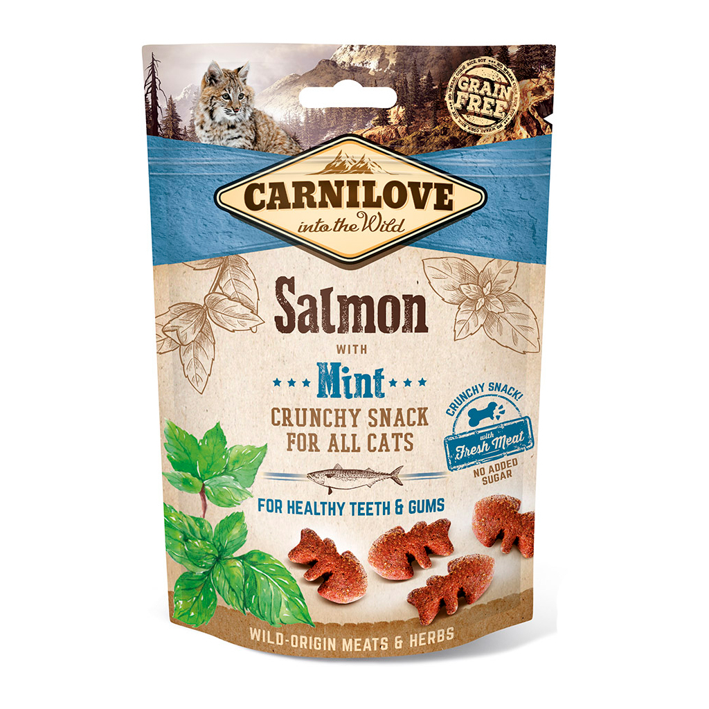 Ласощі для котів Carnilove Crunchy Snack з лососем і м'ятою 50 г (8595602527175) - фото 1