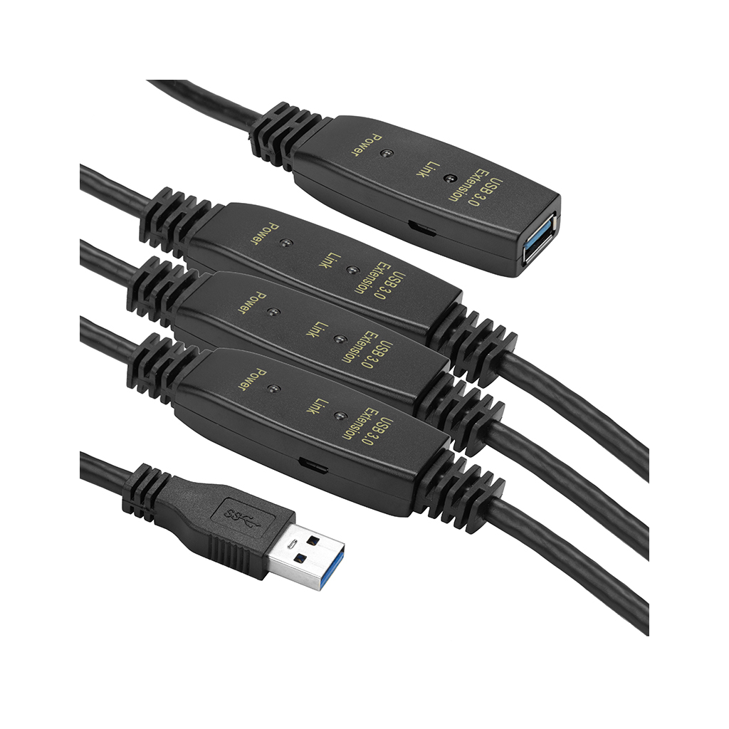 Адаптер USB 3.0 AM - AF, 30 m, active PowerPlant (CA912872) Адаптер USB 3.0 AM - AF, 30 m, active PowerPlant (CA912872)